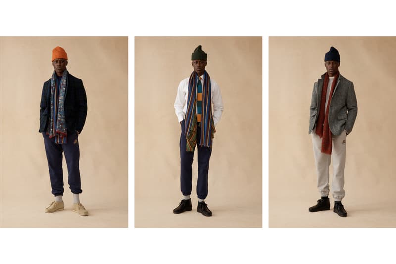 aime leon dore drakes fall winter 2019 capsule collection release london tailoring company new york based terry garments streetwear sweatpants blazers luxury fabrics wool tweed silk cotton
