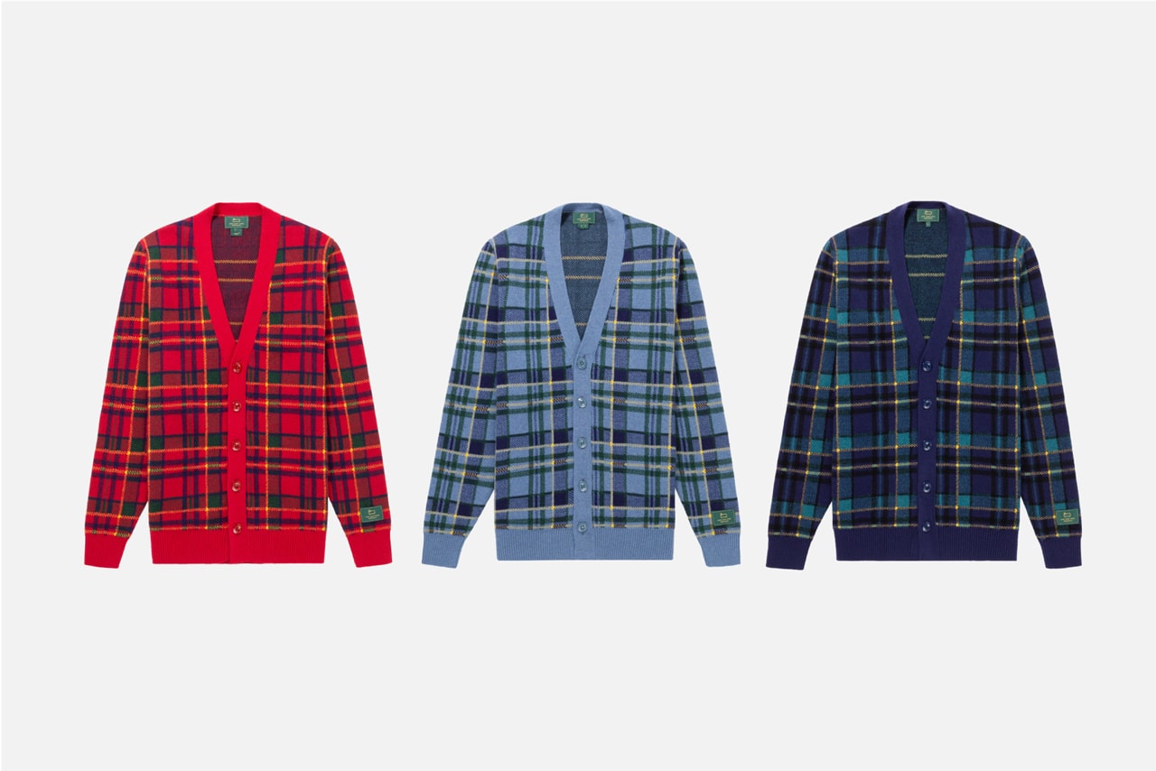 Woolrich Aimé Leon Dore Fall/Winter 2019 Capsule Collection Down Jackets Quilted Puffers Collar Button Downs Wool Knits Scarves Plaid Cardigans Work Vests Red Pink Green Brown White Blue Gray Yellow