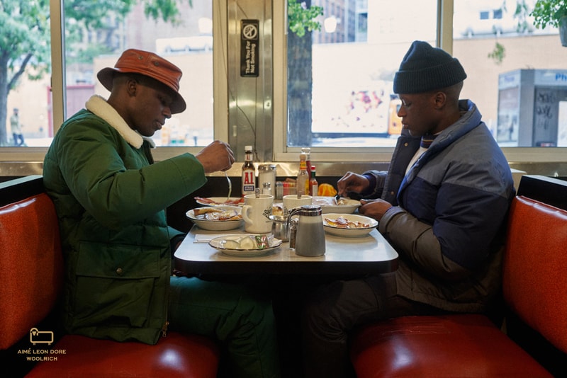 Woolrich Aimé Leon Dore Fall/Winter 2019 Capsule Collection Down Jackets Quilted Puffers Collar Button Downs Wool Knits Scarves Plaid Cardigans Work Vests Red Pink Green Brown White Blue Gray Yellow