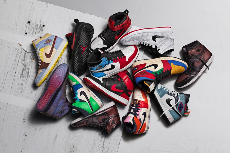 Air Jordan 1 brand Fearless Ones  Collection Holiday 2019 fall winter flyease facetasm edison chen high mid zoom low react ghetto gastro blue the great maison chateau melody ehsani patent leather blue red black shattered backboard orange sky kids mens womens bloodline come fly with me white green brown yellow metallic rose