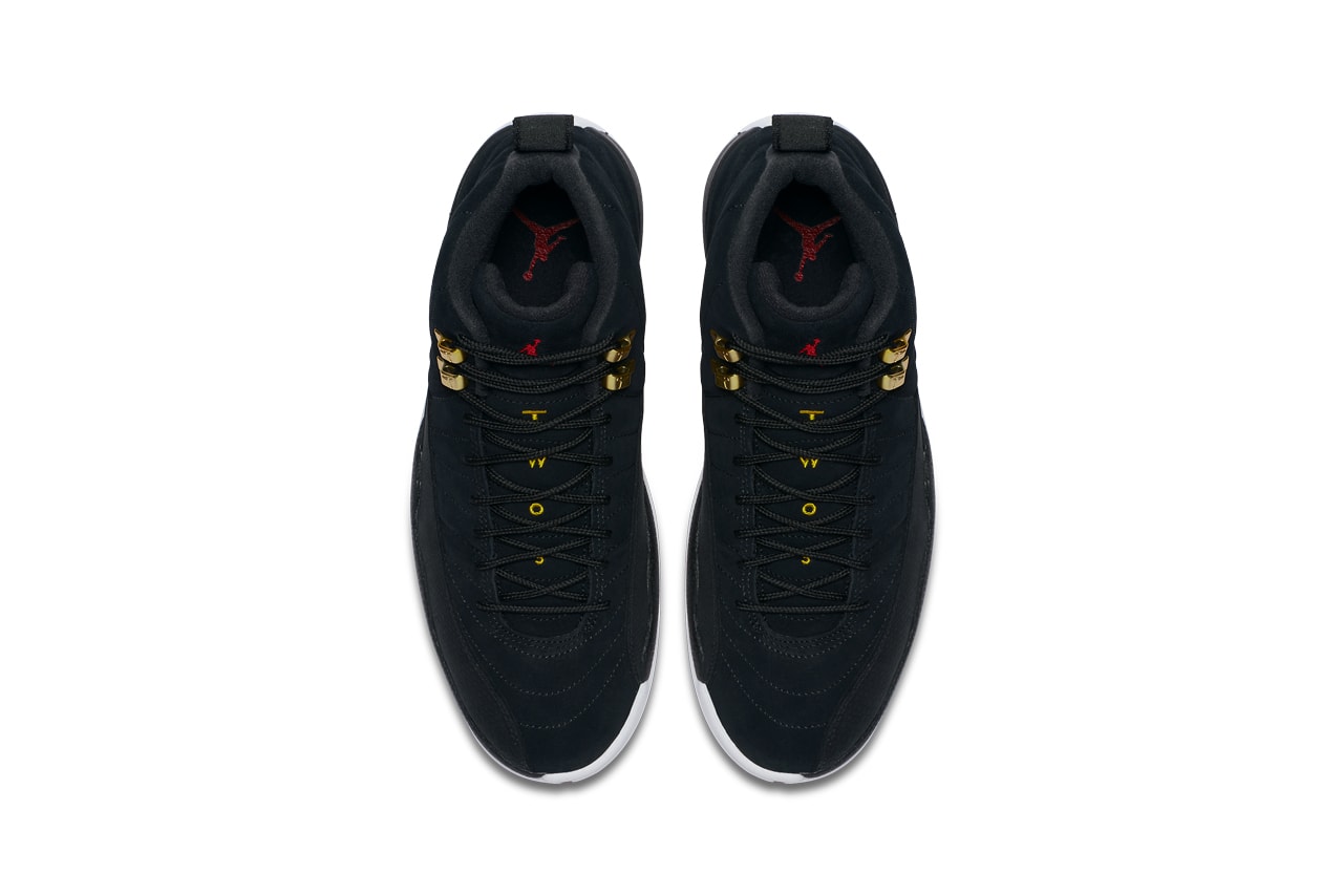 air jordan 12 reverse taxi black white red gold 130690 017 release date info photos