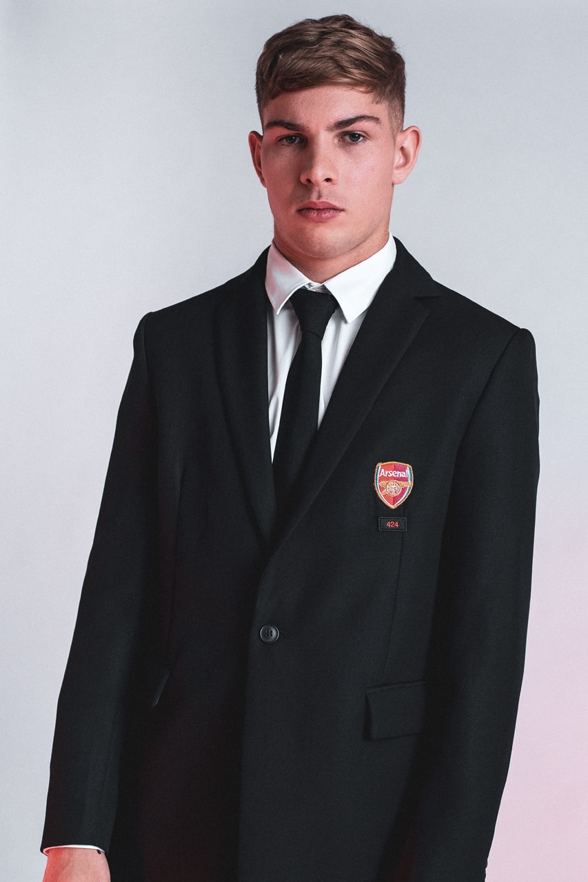 Arsenal 424 Official Formal Wear Partnership Black Suits Ties Shirts White 