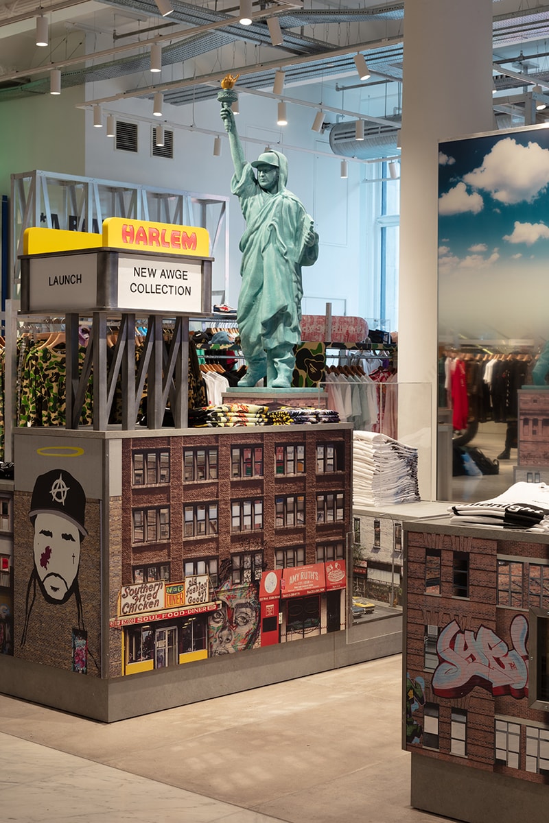 selfridges asap rocky A$ap yams awge london store look inside first buy cop purchase exclusive merch needles collaboration