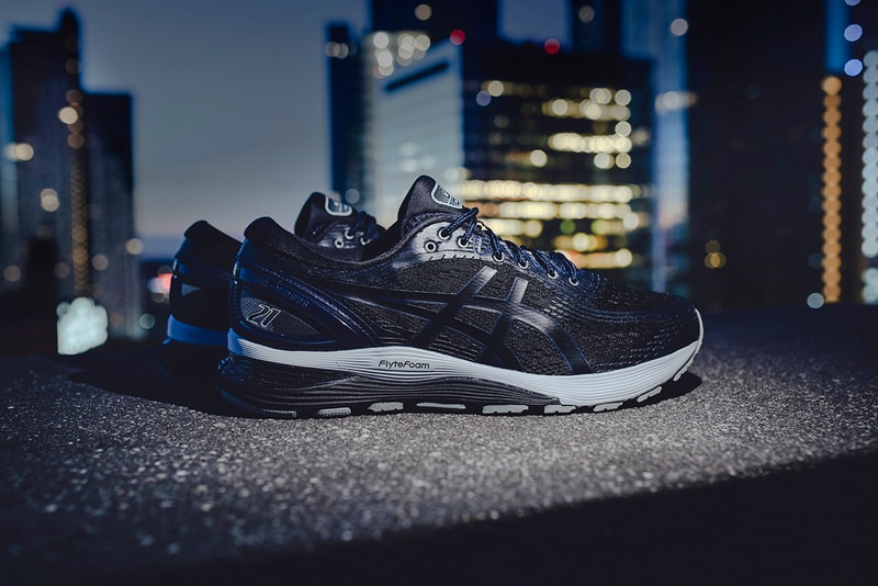 ASICS "Midnight Blue" Pack GEL-NIMBUS 21 GEL-KAYANO 5 GEL-LYTE 5 V Black Navy Colorways Sneaker Release Information Contrasting Suede Leather Silver FLYTEOAM Propel technology