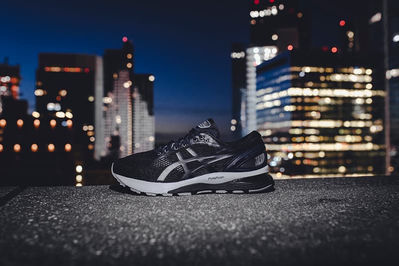 ASICS "Midnight Blue" Pack GEL-NIMBUS 21 GEL-KAYANO 5 GEL-LYTE 5 V Black Navy Colorways Sneaker Release Information Contrasting Suede Leather Silver FLYTEOAM Propel technology