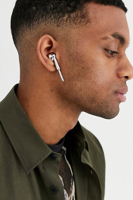 ASOS Selling Fake Silver AirPods as Accessories apple tech techwear jewelry accessories apple music bling