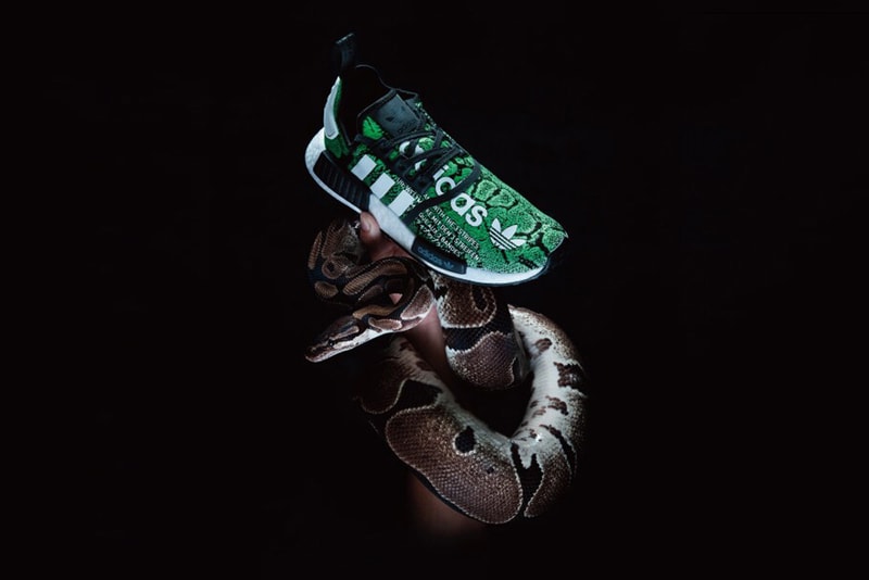 atmos adidas NMD R1 Snakeskin Green & Grey Release Dates