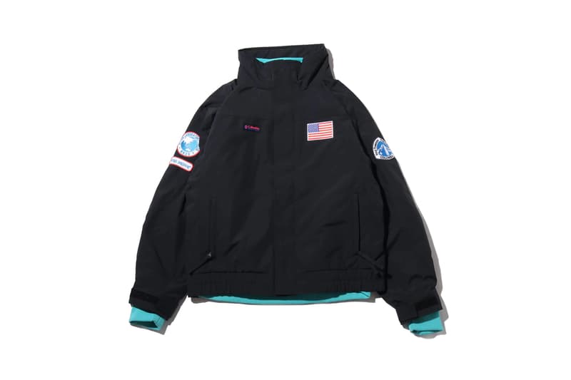 atmos lab columbia bugaboo jacket black teal outdry boot pink collaboration fall winter 2019 shoe footwear