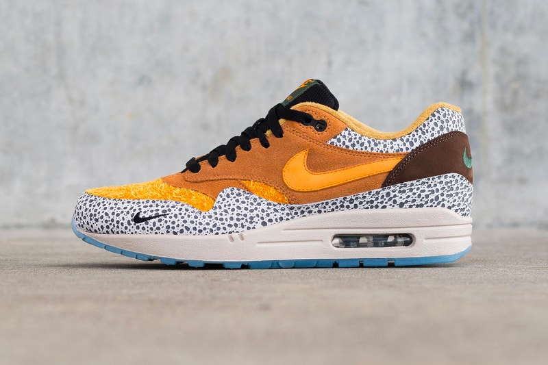 atmos Nike SB Dunk Low Safari First Look brown orange print release info date teaser leak image black