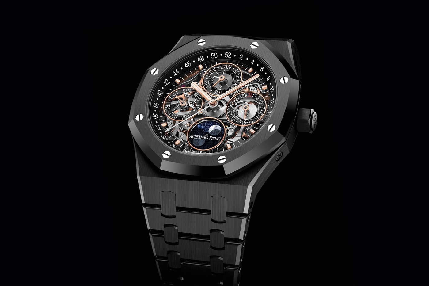 Audemars Piguet 2019 Royal Oak Perpetual Calendar Openworked Black Ceramic Release info Date Buy