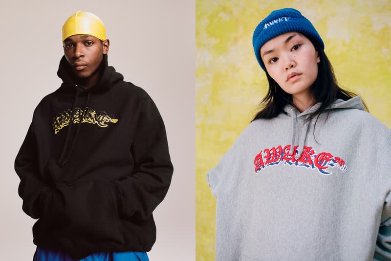 awake ny fall winter fw 19 angelo baque hoodie cardigan jacket tee beanie hat tshirt streetwear sweatpants stickers