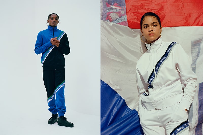 Awake NY x Kappa Fall/Winter 2019 Capsule Collection Dover Street Market Ginza Pre-Release Global Announcement Sportswear Retro '90s 1990 tracksuit bucket hat soccer stadium jacket football jersey Procell