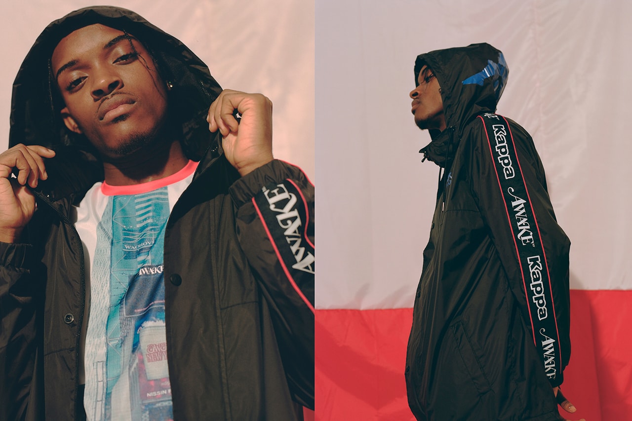 Awake NY x Kappa Fall/Winter 2019 Capsule Collection Dover Street Market Ginza Pre-Release Global Announcement Sportswear Retro '90s 1990 tracksuit bucket hat soccer stadium jacket football jersey Procell