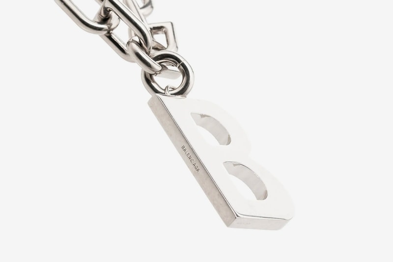 Balenciaga B Chain Necklace Release Info Date Silver Buy demna gvasalia