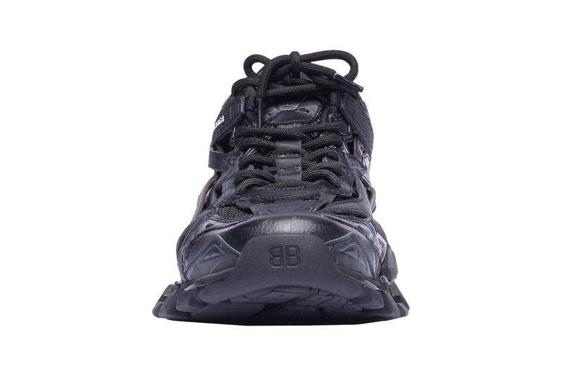balenciaga track.2 trainers sneakers black blue colorway release fall winter 2019 176 panels nylon mesh non leather upper 