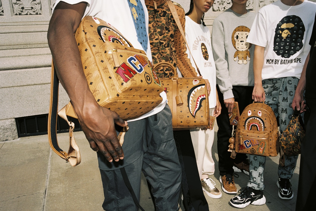 MCM X BAPE Backpack with logo, Men's Bags