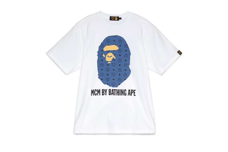 BAPE x MCM Fall Winter 2019 Collection collaborations fall winter lookbook videos ape head camo accessories bags leather goods footwear slides sandals keychains