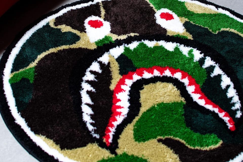 BAPE ABC CAMO Shark Rug  Paper Weight Release | HYPEBEAST