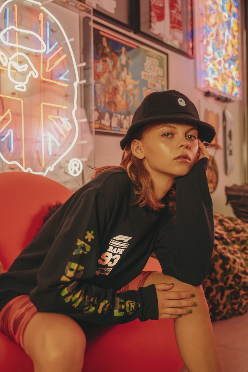 BAPE Second Formula 1 Collaboration Fall Winter 2019 f1 a bathing ape automobiles collaborations lookbooks shark hoodie