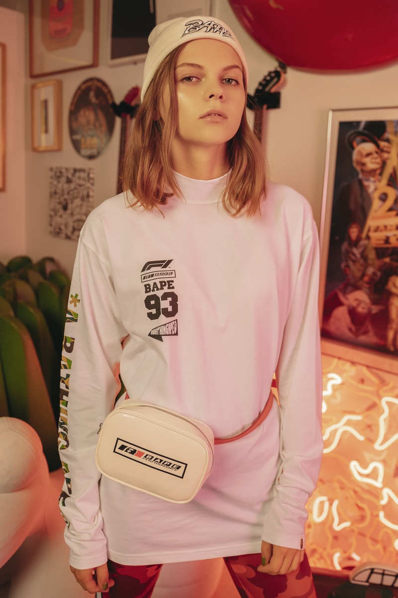 BAPE Second Formula 1 Collaboration Fall Winter 2019 f1 a bathing ape automobiles collaborations lookbooks shark hoodie