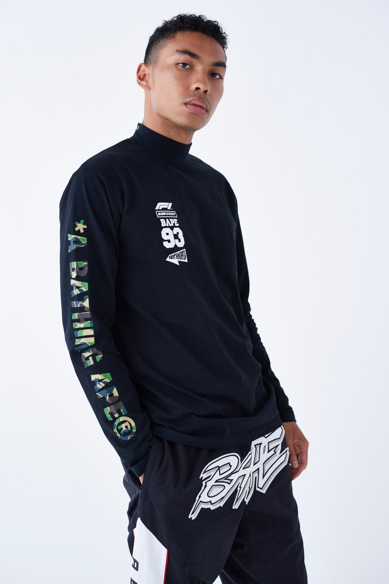 BAPE Second Formula 1 Collaboration Fall Winter 2019 f1 a bathing ape automobiles collaborations lookbooks shark hoodie