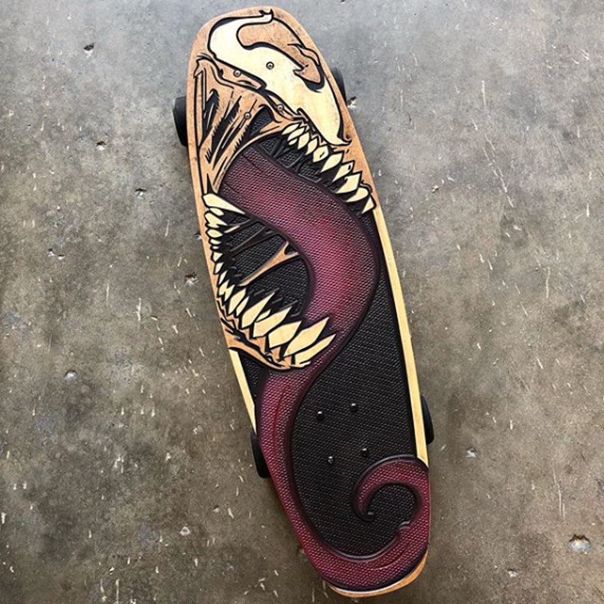 Bear Walker Custom Skateboard Crafter Interview zachary levi jason momoa grant gustin pop culture superheroes dc marvel comics justice league woodworking 