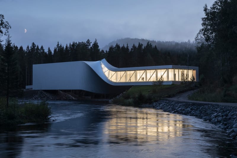 Bjarke Ingels Group Unveils Kistefos Twist Bridge in Jevnaker, Norway