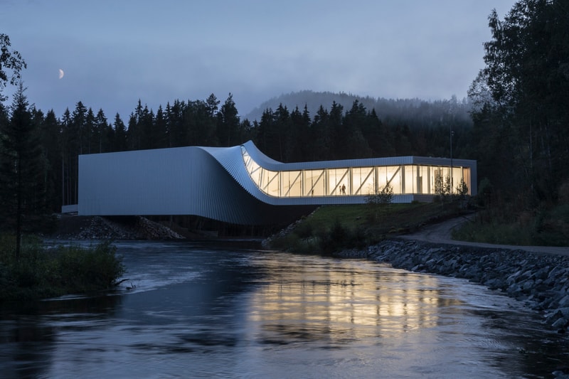 Bjarke Ingels Group Kistefos Twist Bridge architecture copenhagen new york BIG Kistefos Sculpture park Norway Randselva gallery museum oslo jevnaker 