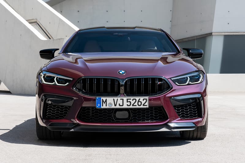 BMW M8 Gran Coupe Unveiled M performance Speed racing purple coupe Sedan Luxury exhaust horsepower 