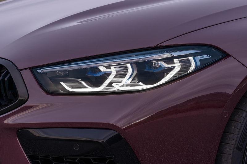 BMW M8 Gran Coupe Unveiled M performance Speed racing purple coupe Sedan Luxury exhaust horsepower 