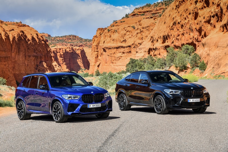 BMW X5 M & X6 M Competition Black Blue SUV cars german engineering track four wheel drive 