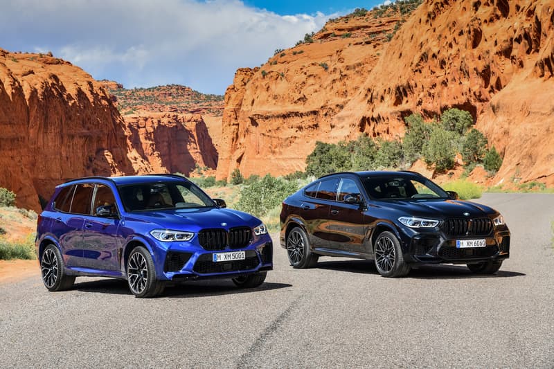BMW X5 M & X6 M Competition Black Blue SUV cars german engineering track four wheel drive