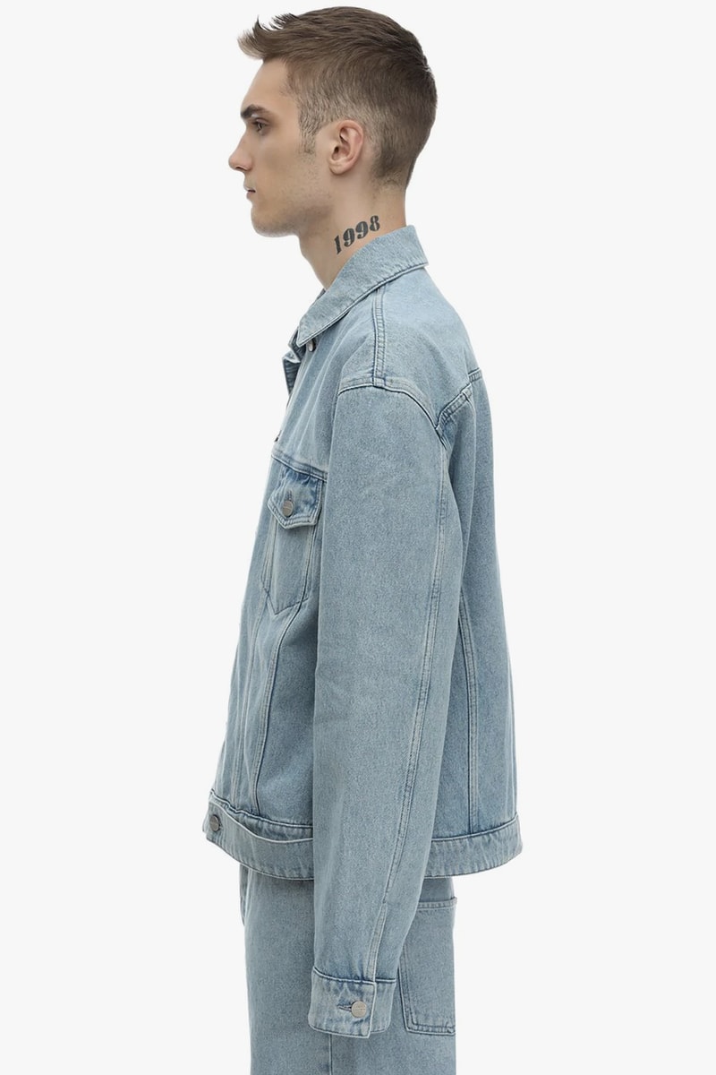 BOTTER Upside Down Cotton Denim Jacket made in italy deconstructed indigo jeans washed reconstructed reworked asymmetrical silver buttons coton 