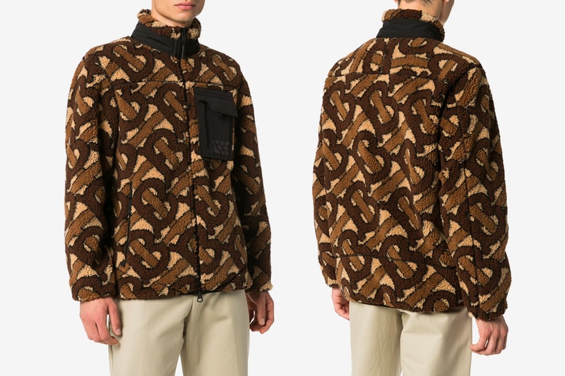 Burberry TB Monogram Fleece Jacket Release sherpa peter saville 