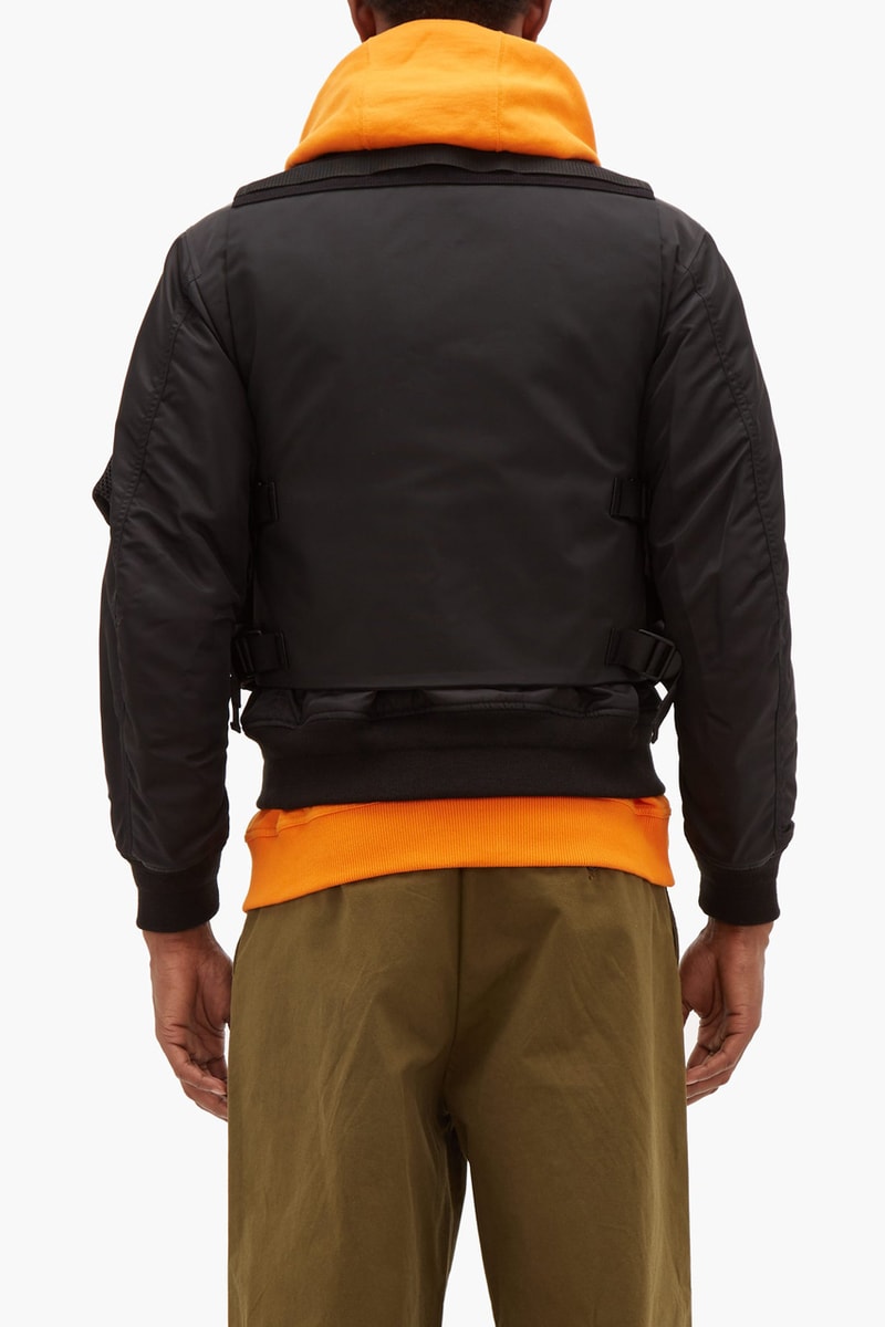 Burberry Crofton Convertible Shell Bomber Jacket black vest 
