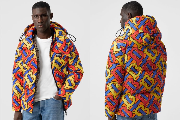 Burberry Plasters the Monogram Print on a Trio of Colorful Puffer Jackets