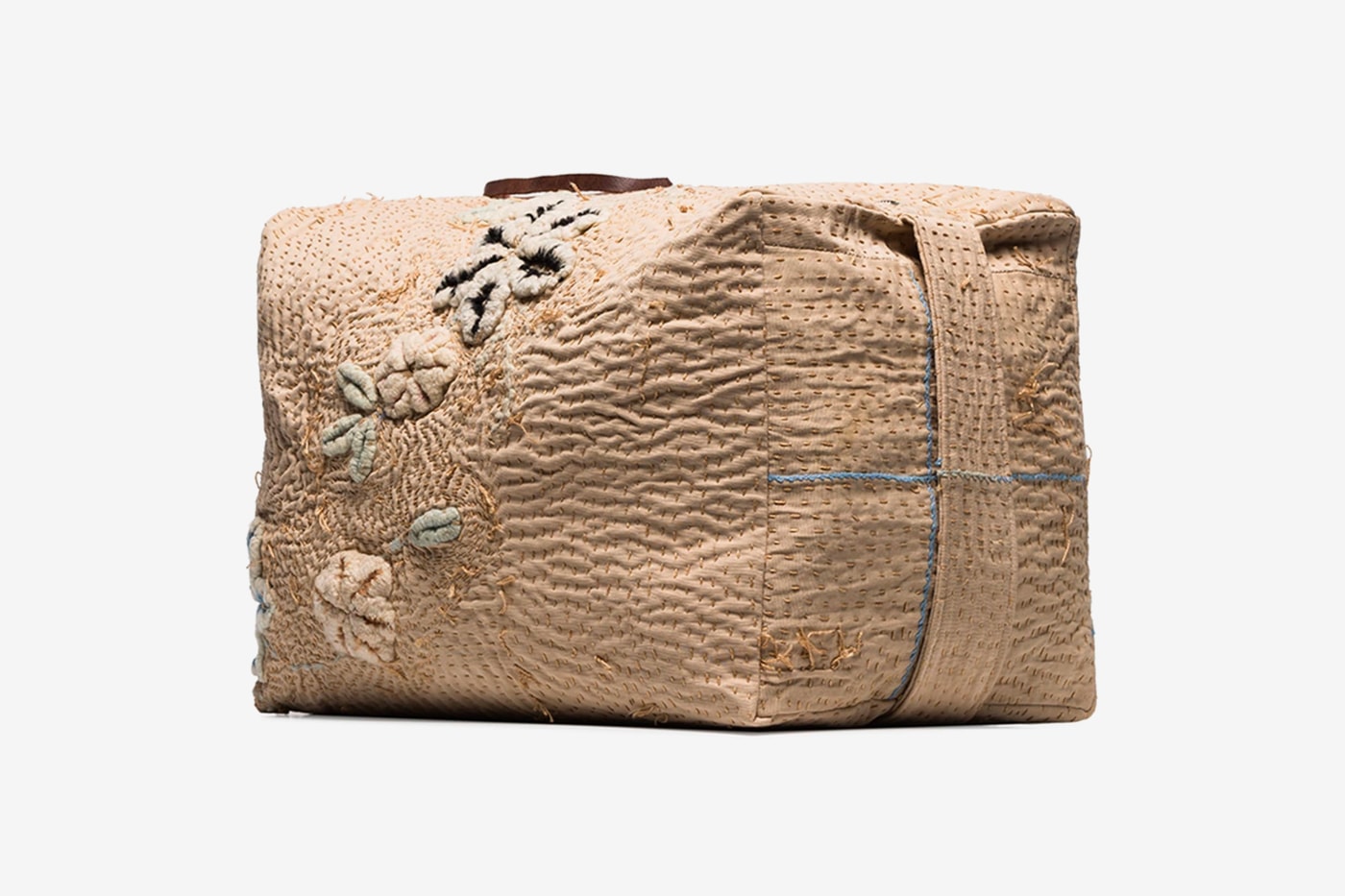 By Walid Beige Tapestry Messenger Bag Release  browns browns fashion bags Sashiko boro 