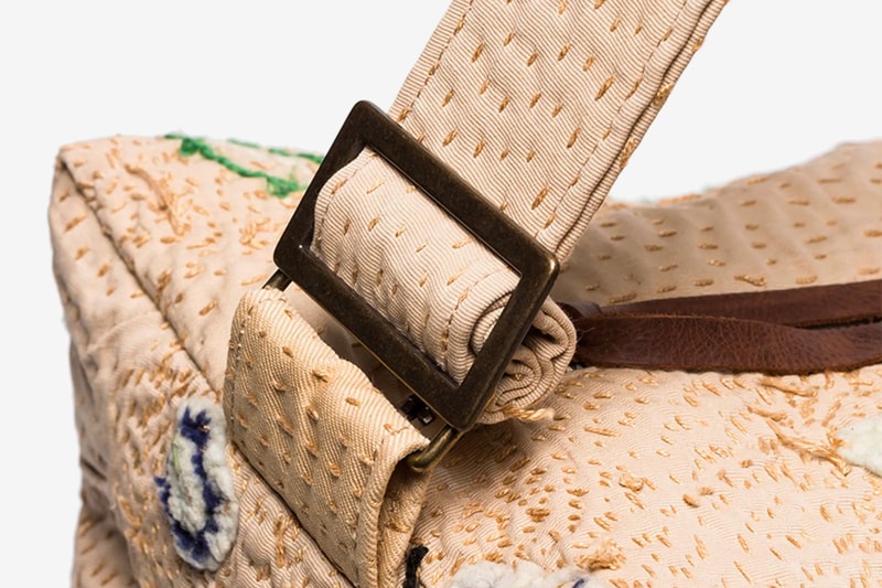 By Walid Beige Tapestry Messenger Bag Release  browns browns fashion bags Sashiko boro 