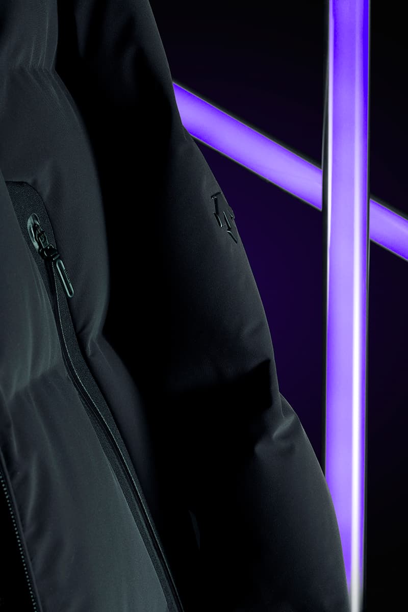 BYBORRE x DESCENTE ALLTERRAIN Mizusawa Down Mountaineer Jacket Limited Edition Collaboration Fall Winter 2019 FW19 On - Pattern 3D™ knit technologyDermizax® Flexile Matte 4 way Stretch