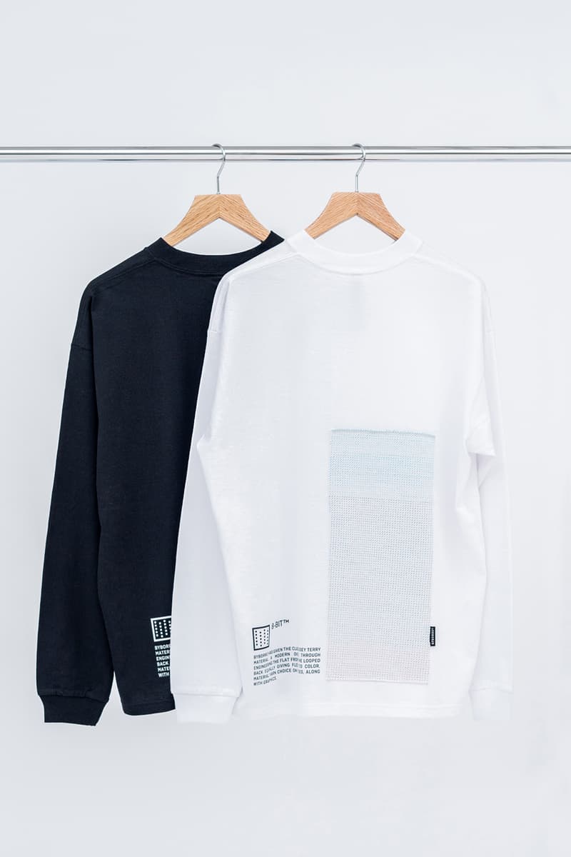BYBORRE Layered Edition™ DSM Ginza Launch Capsule Collection Weightmap Sweater Merino Wool Long Sleeve T-shirts Black White 8-bit™ Fabric