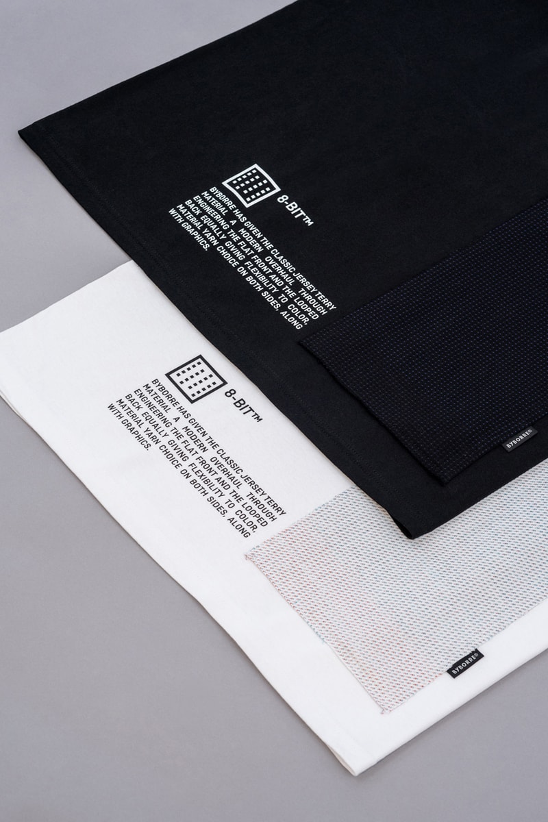BYBORRE Layered Edition™ DSM Ginza Launch  Capsule Collection Weightmap Sweater Merino Wool Long Sleeve T-shirts Black White 8-bit™ Fabric