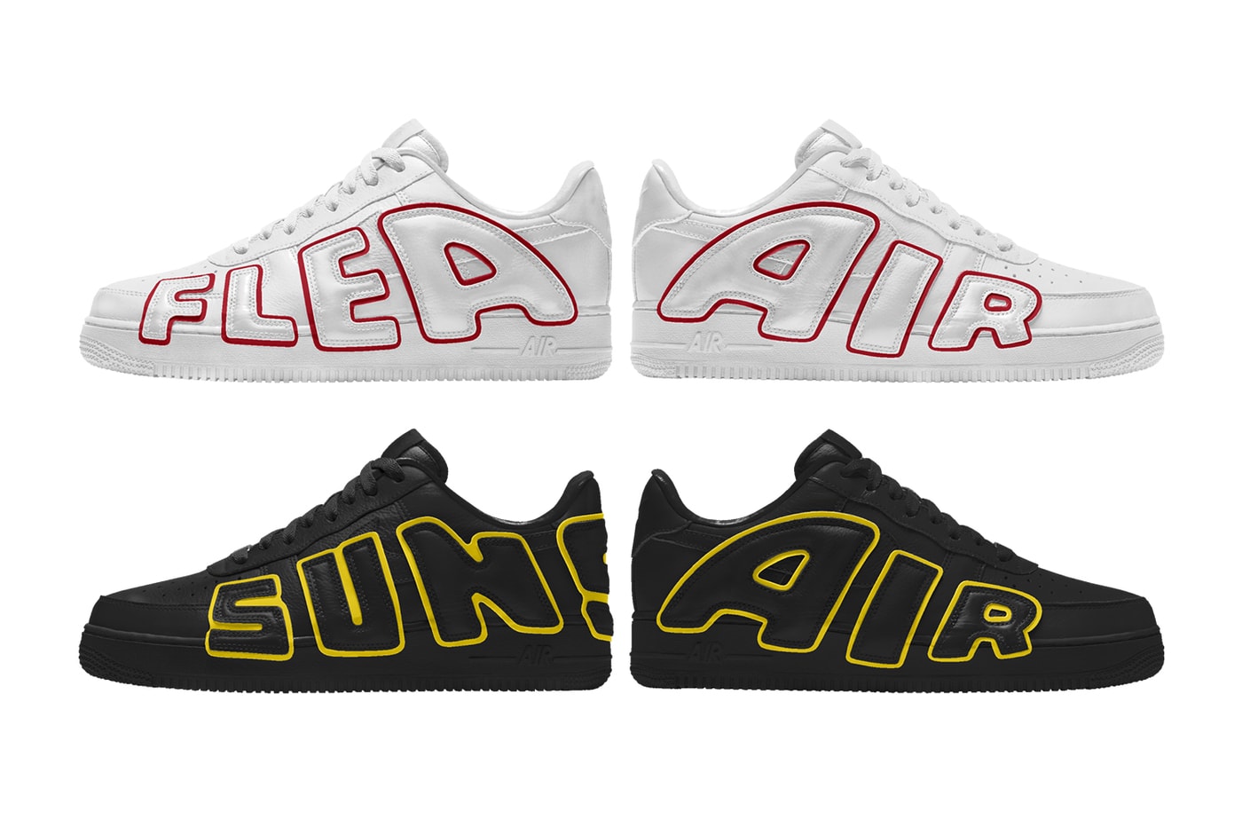 Cactus Plant Flea Market Nike Air Force 1 By You Official Look Black White Yellow Red Release Info Date Buy Capsule