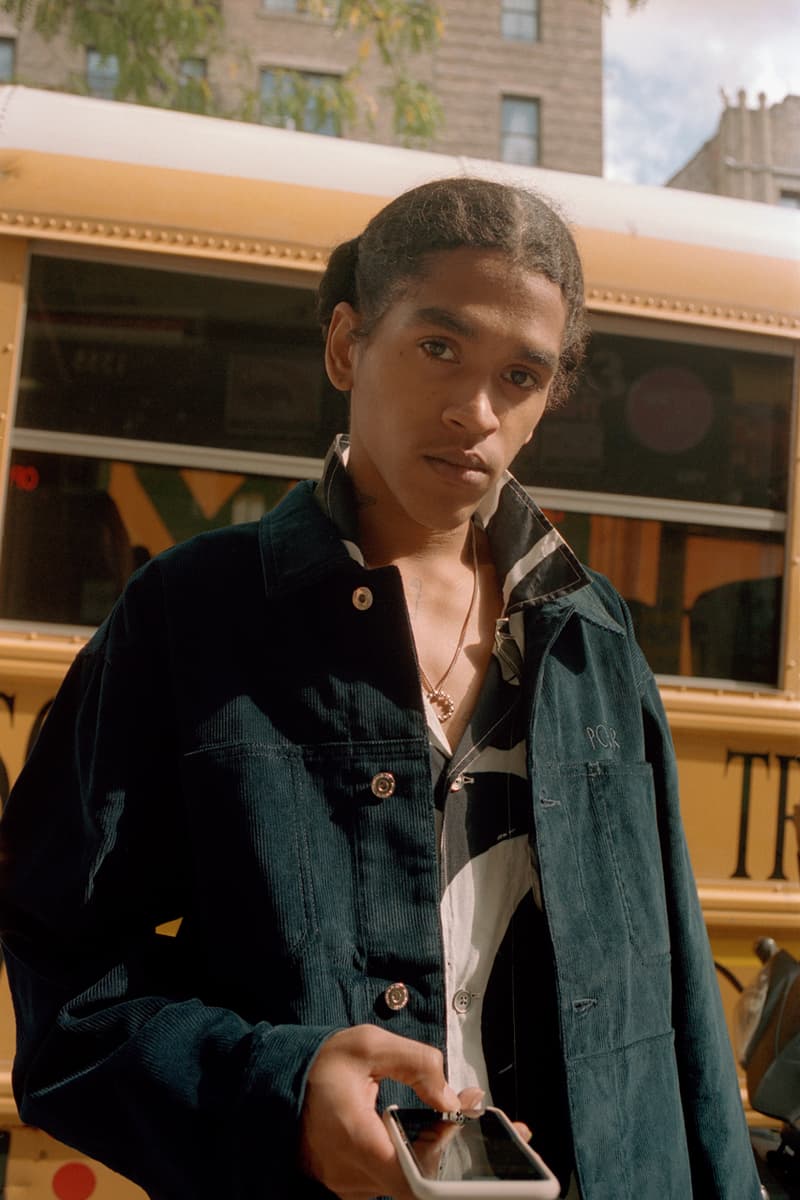 Caliroots Fall/Winter 2019 Lookbook Collection Shirts Pants Sweaters Cardigans Hats Orange Green Cream White Leopard Denim Eytys Aimé Leon Dore Wacko Maria Engineered Garments Converse Chucks Nike Air Force 1s Timberland