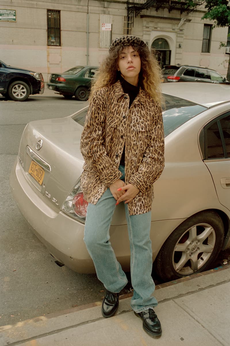 Caliroots Fall/Winter 2019 Lookbook Collection Shirts Pants Sweaters Cardigans Hats Orange Green Cream White Leopard Denim Eytys Aimé Leon Dore Wacko Maria Engineered Garments Converse Chucks Nike Air Force 1s Timberland