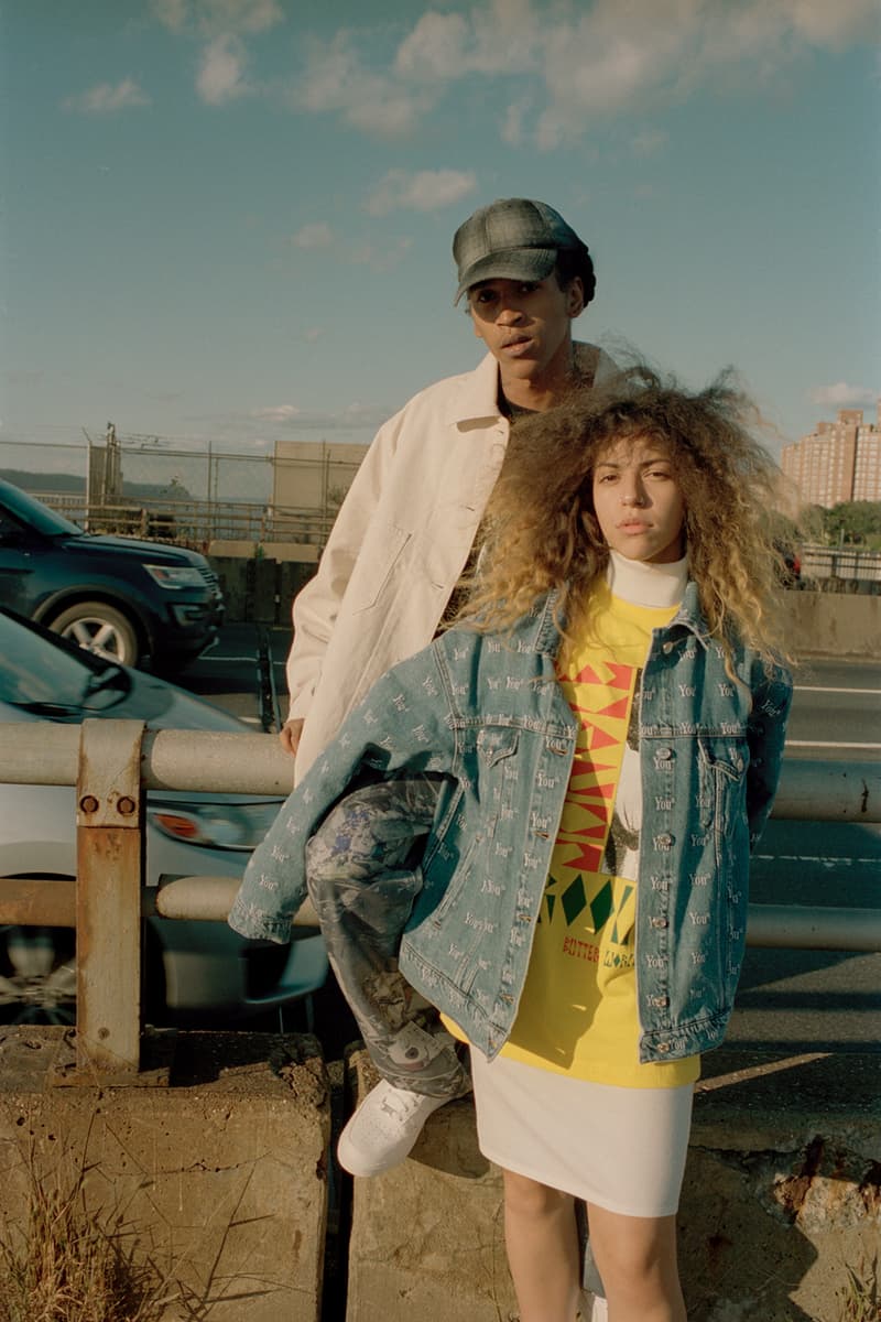 Caliroots Fall/Winter 2019 Lookbook Collection Shirts Pants Sweaters Cardigans Hats Orange Green Cream White Leopard Denim Eytys Aimé Leon Dore Wacko Maria Engineered Garments Converse Chucks Nike Air Force 1s Timberland