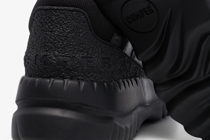 CamperLab x Kiko Kostadinov Black Leather Boots Sneaker White Monochromatic Goretex Ripstop windprood weatherized triple black hiking