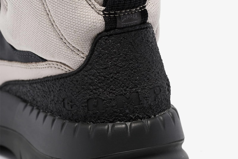 CamperLab x Kiko Kostadinov Black Leather Boots Sneaker White Monochromatic Goretex Ripstop windprood weatherized triple black hiking