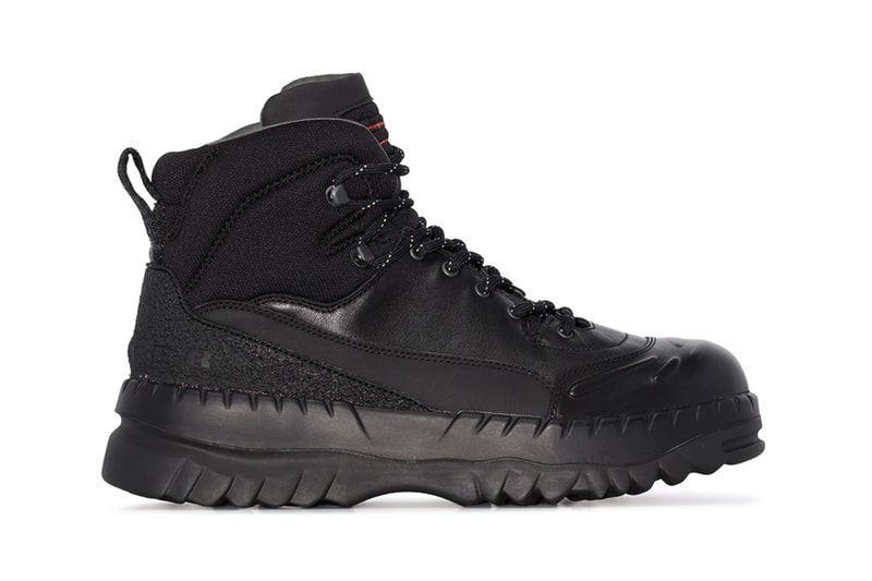 CamperLab x Kiko Kostadinov Black Leather Boots Sneaker White Monochromatic Goretex Ripstop windprood weatherized triple black hiking