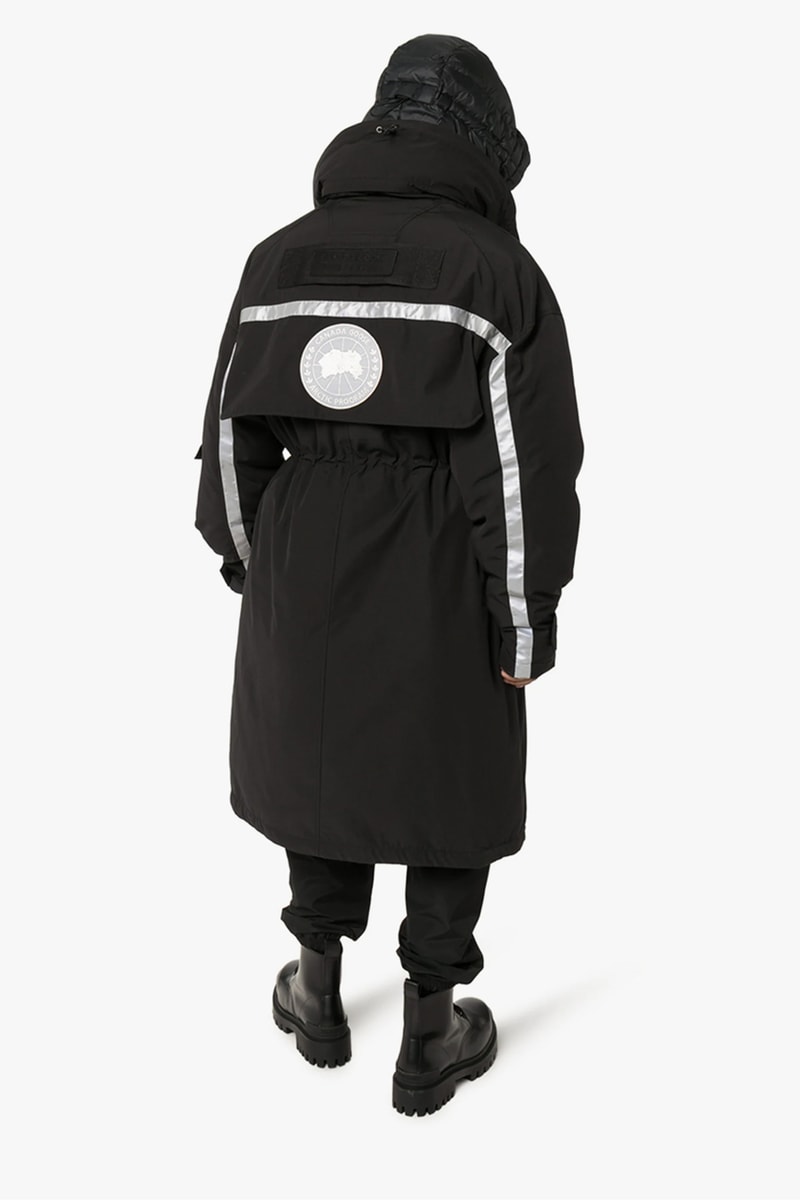 juun j juunj canada goose resolute 3 in 1 parka black expedition hooded parka coat red collaboration release waterproof wind resistant arctic tech shell down feather reflective logo 