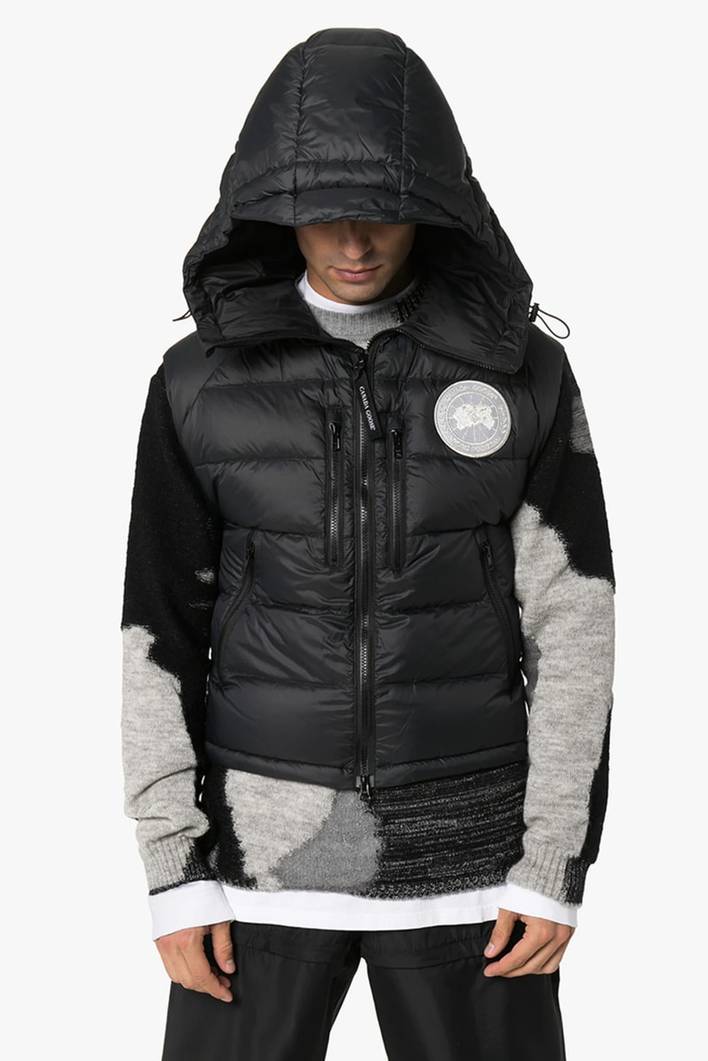 juun j juunj canada goose resolute 3 in 1 parka black expedition hooded parka coat red collaboration release waterproof wind resistant arctic tech shell down feather reflective logo 